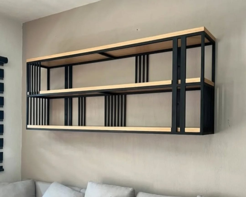 Bibliothèque bois métal